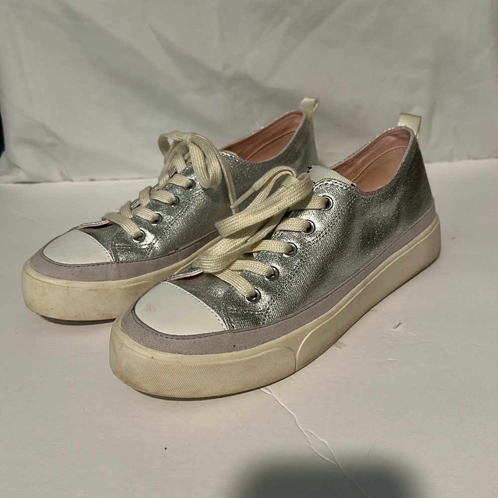 Kate Spade silver sneakers